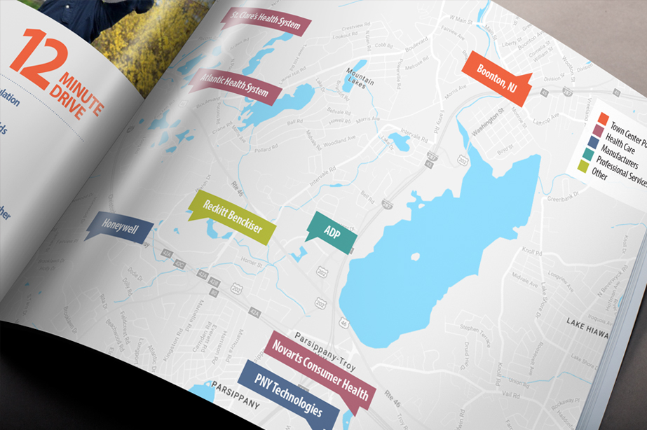 mcedc-4 Map in beautifully designed booklet for Morris County Economic Development Committee