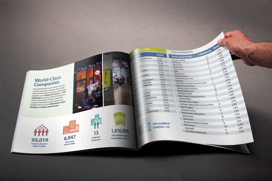 mcedc-5 man turning pages of brochure for Morris County Economic Development Committee