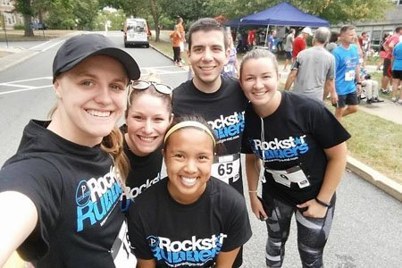 selfie of runners participating in 5K race