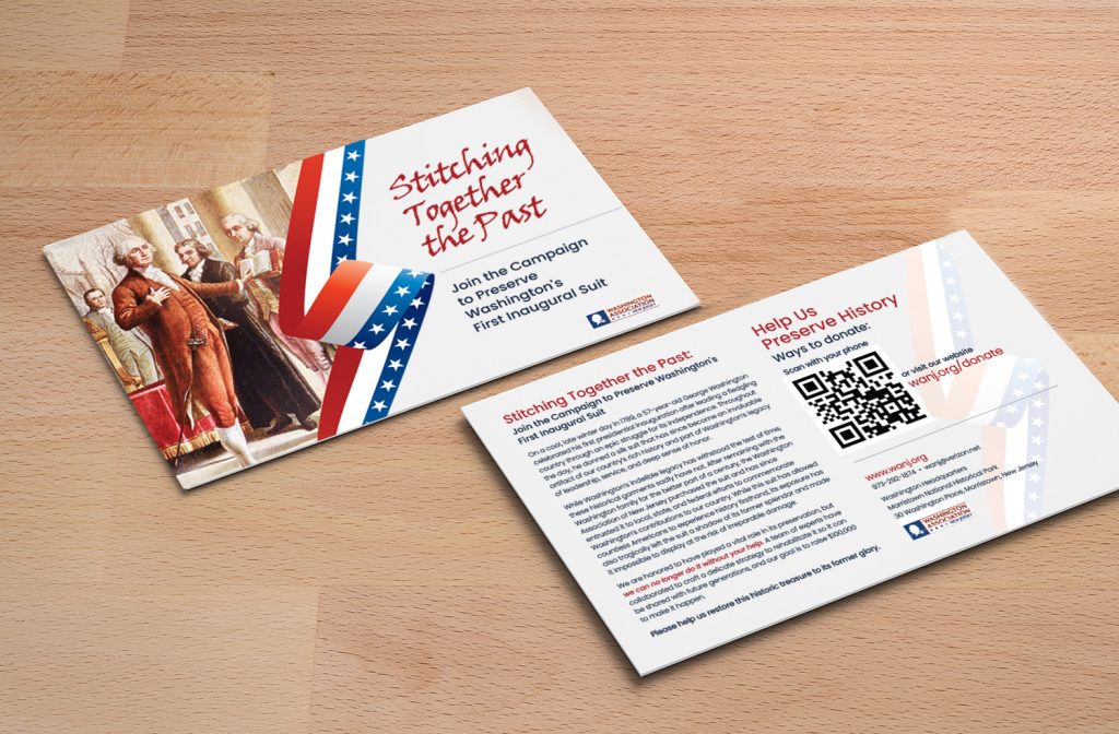 front and back of WANJ postcard