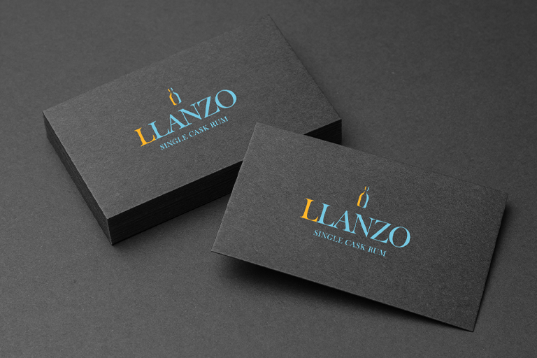 Award-winning design for Llanzo business cards