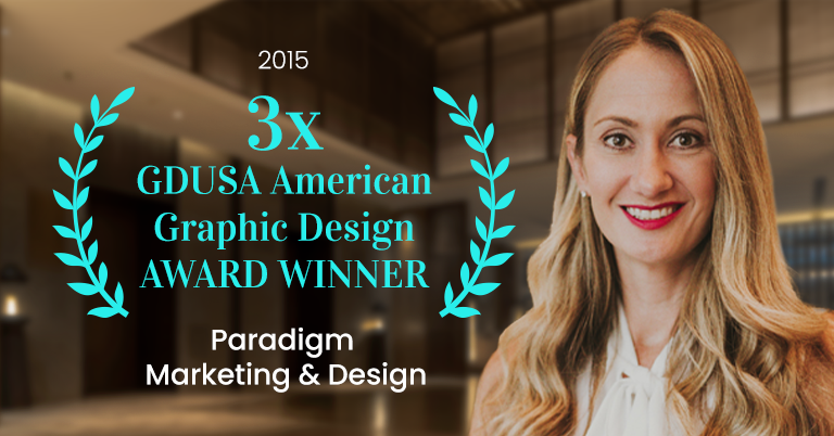 Paradigm 3x GDUSA American Graphic Design Award Winner