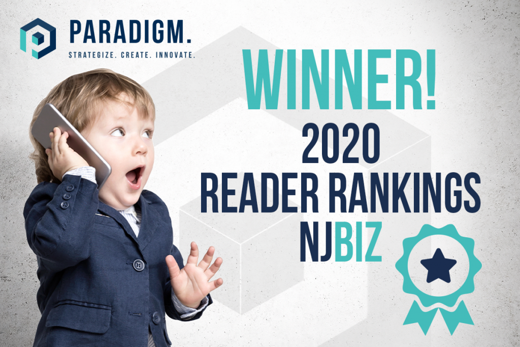 Excited child on cellphone for the NJ Biz 2020 Reader Rankings Award